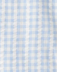 Toddler Boy Gingham Button-Front Shirt Made with Organic Cotton
