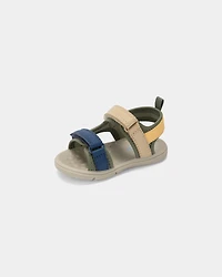 Baby Boy Every Step® First Walker Sandals - Green/Tan