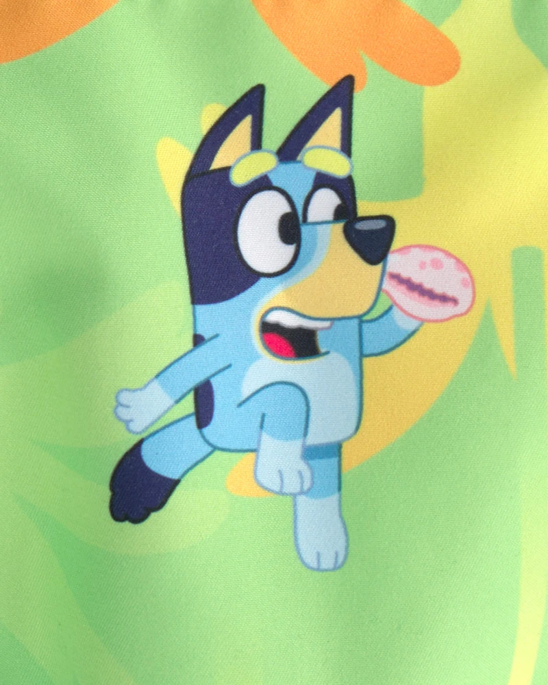 Toddler Boy Bluey™ Swim Trunks - Green