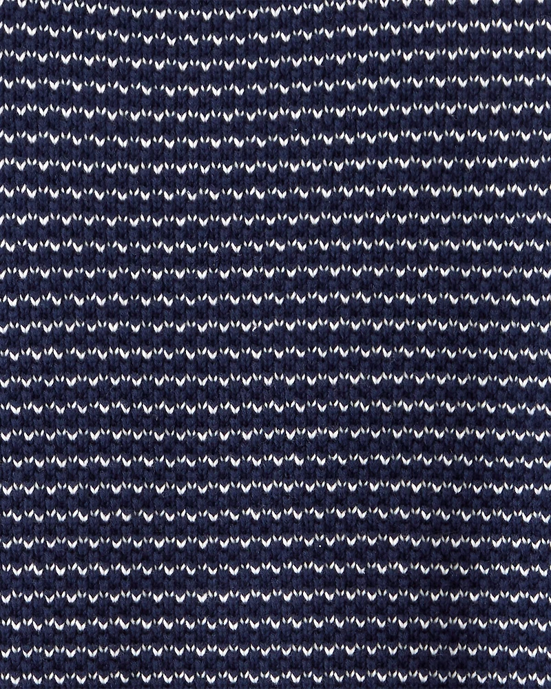 Boys Striped Cotton Long-Sleeve Sweater - Blue