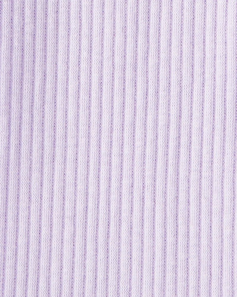 Toddler Girl Pull-On Stretch Rib Leggings - Purple