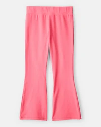 Girls Microfleece Flare Pants - Coral