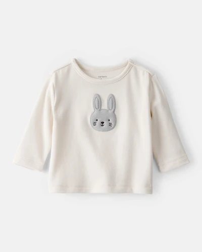 Baby Girl Bunny Long-Sleeve Tee - Ivory