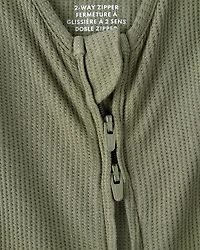 Baby Boy Solid 2-Way Zip PurelySoft Sleeper - Green