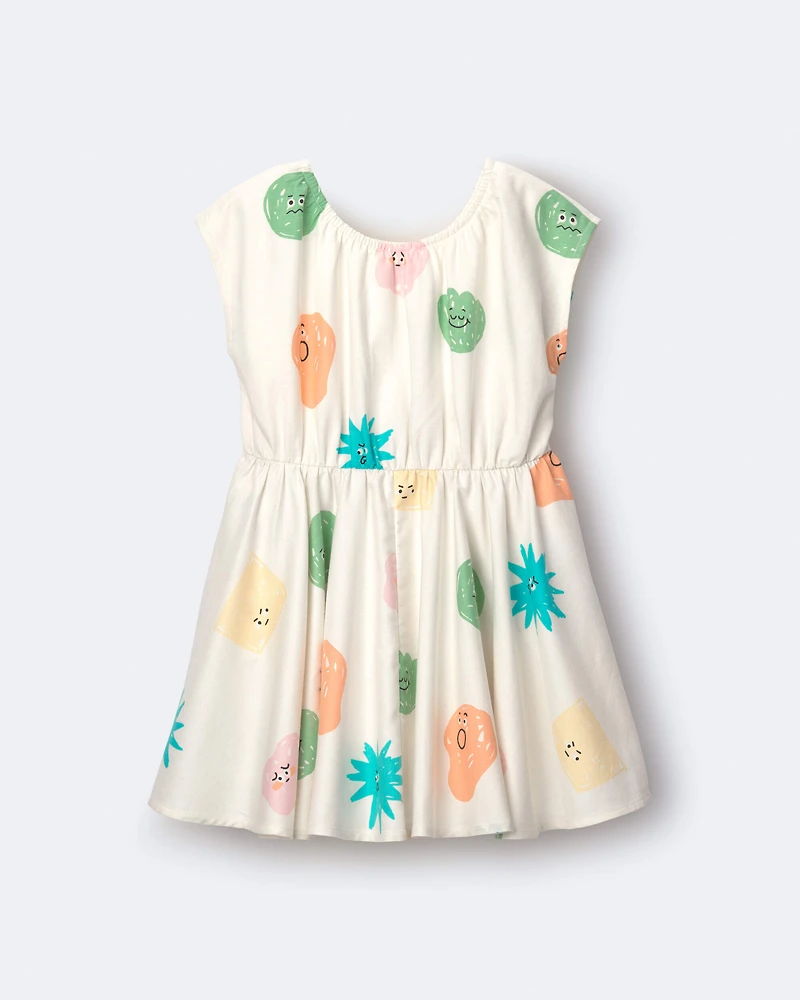 Toddler Girl Avenue Twirl™ Dress Character Print - Cream