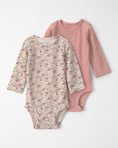 Baby Girl 2-Pack Organic Cotton Bodysuits