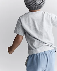 Toddler Short-Sleeve Relaxed Graphic Tee - Heather Grey