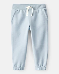 Baby Girl Cotton Joggers - Blue