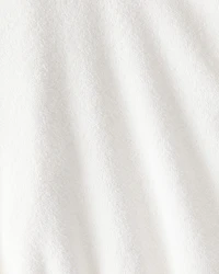 Girls Hooded Terry Cloth Swim Cover-Up Dress - White