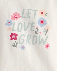 Girls Organic Cotton 'Let Love Grow' Tee