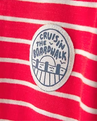 Baby Boy Striped T-Shirt - Red/Ivory