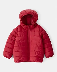 Kid Hooded Puffer Jacket - Red