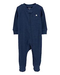 Baby Boy Textured 2-Way Zip Sleeper Pyjamas