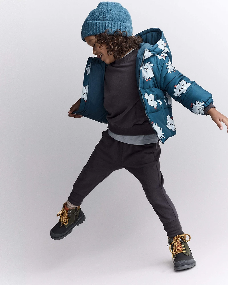 Toddler Squish Hooded Puffer Jacket - Deep Teal