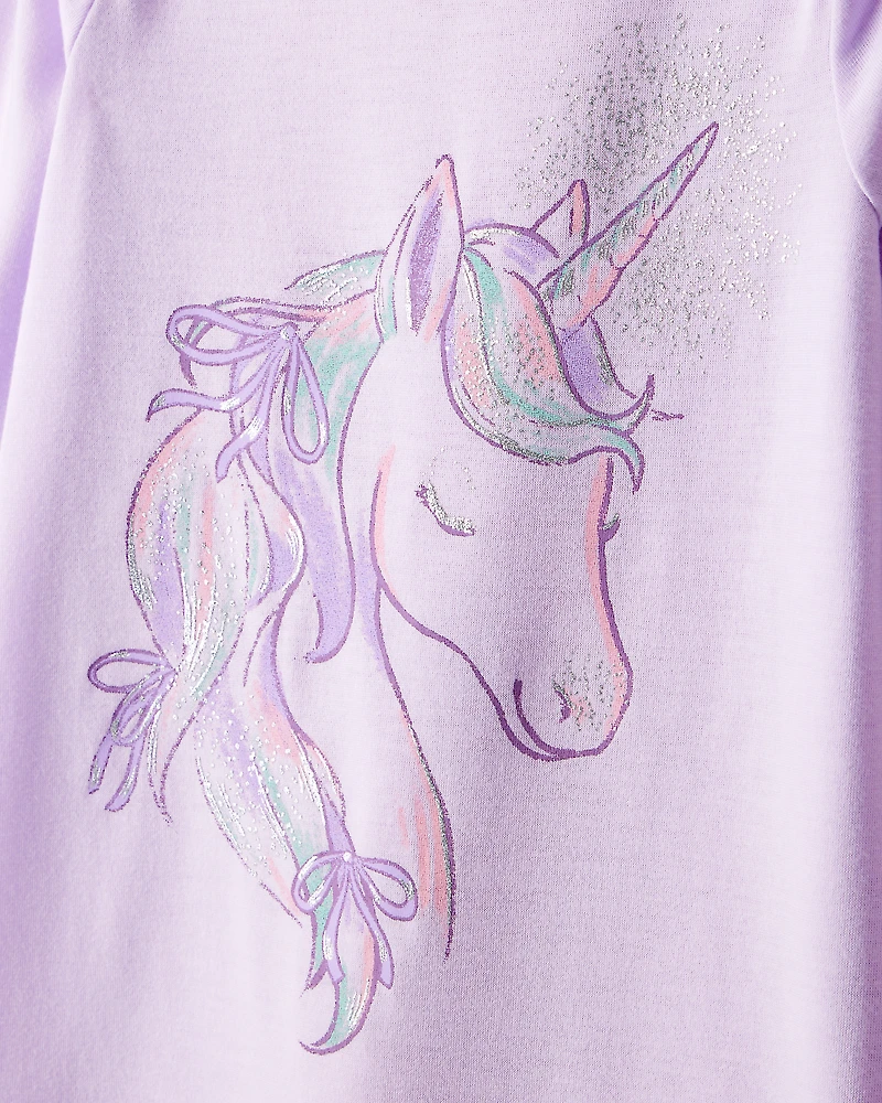 Girls 2-Pack Unicorn Nightgowns