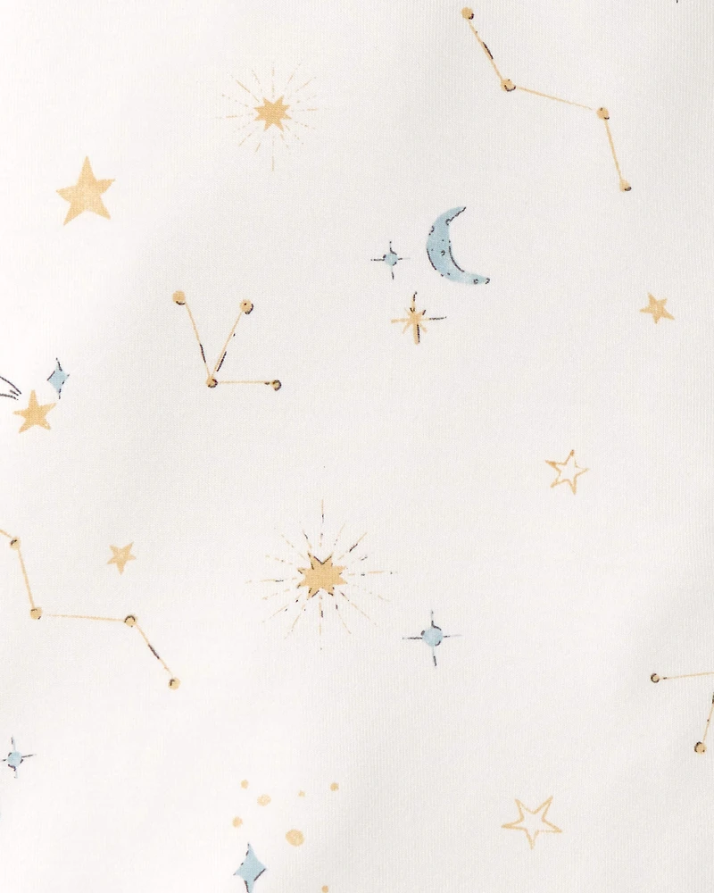 Baby Constellation 2-Way Zip Wearable Blanket - White