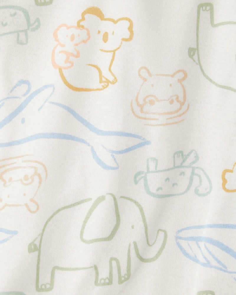 Baby 3-Piece Animal Bodysuits & Pant Set - Blue/White