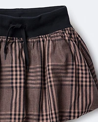 Toddler Girl Bubble Skirt Plaid - Tan