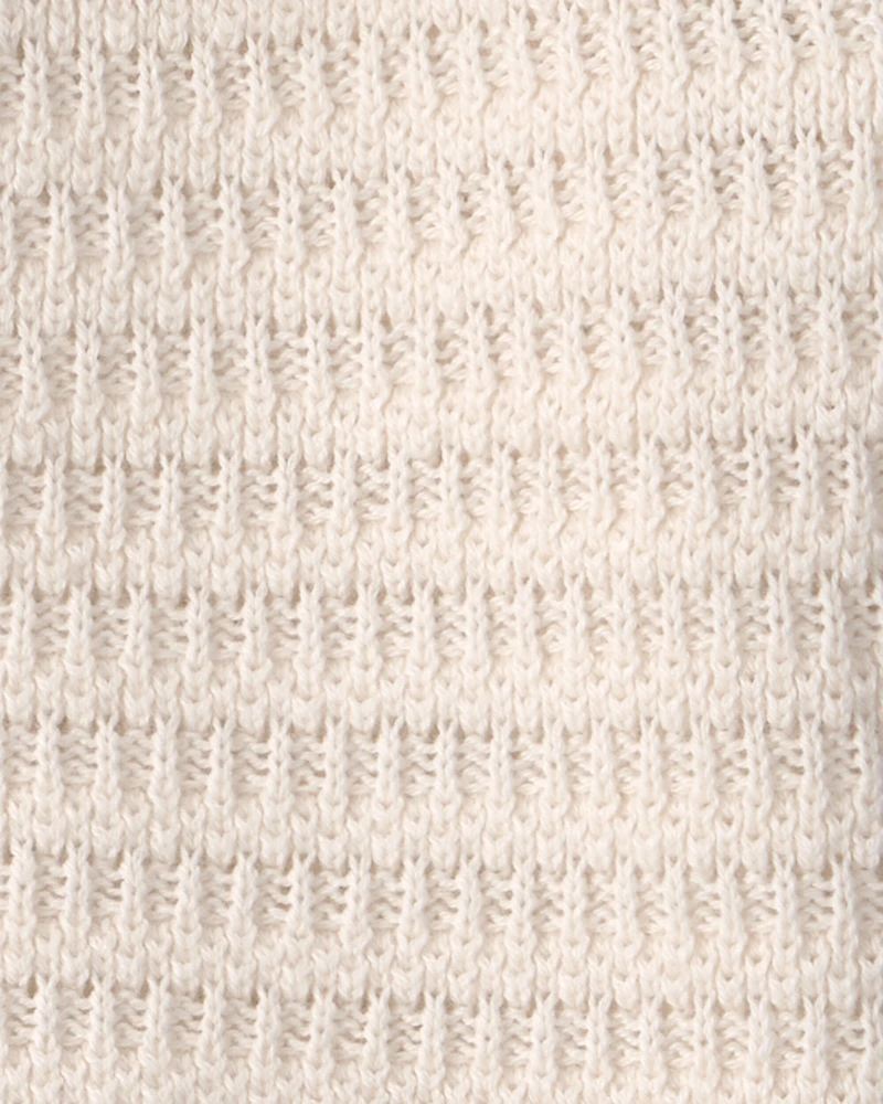 Baby Boy 2-Piece Collared Shirt & Short Set - Cream/Blue