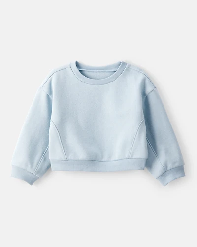 Baby Girl Long-Sleeve Pullover Sweatshirt - Blue