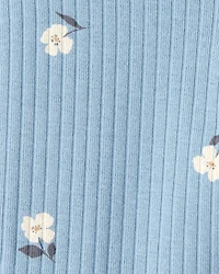 Baby Girl 2-Piece Floral Top & Pant Set - Blue