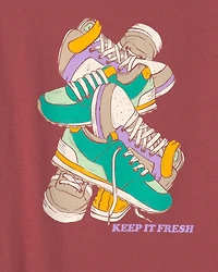 Boys Sneaker Graphic Tee - Brown