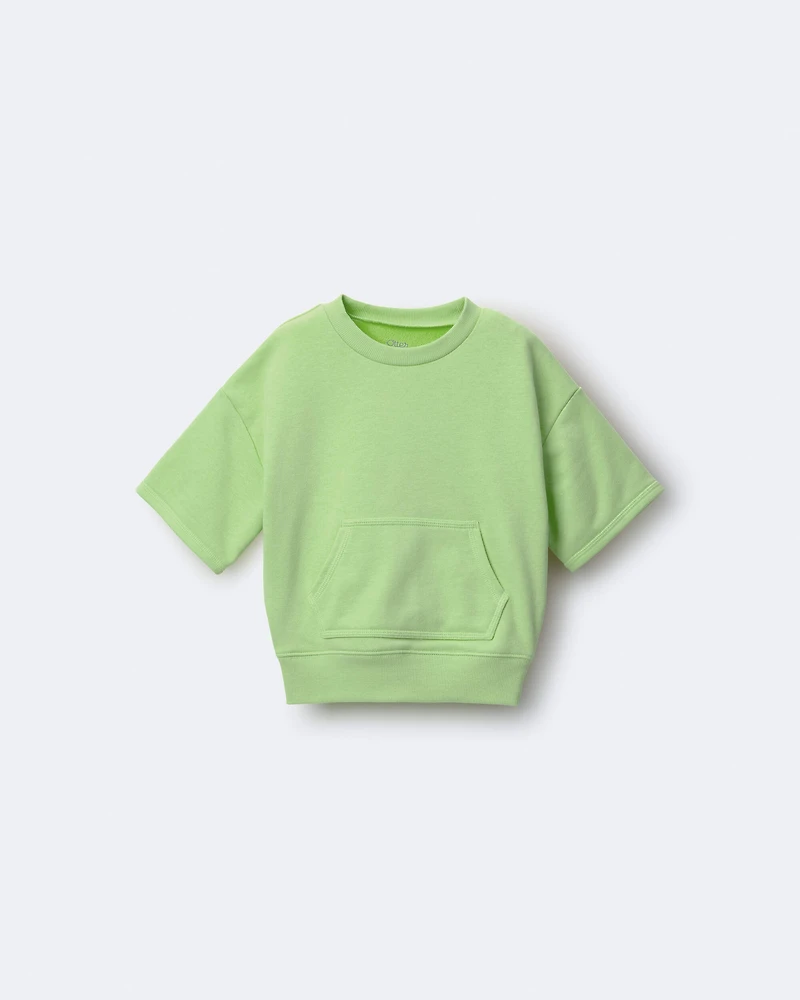 Toddler Breezy Top with Pocket - Lime Green