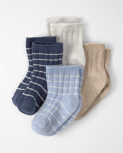 Baby 4-Pack Ankle Socks Stripes Made with Organic Cotton