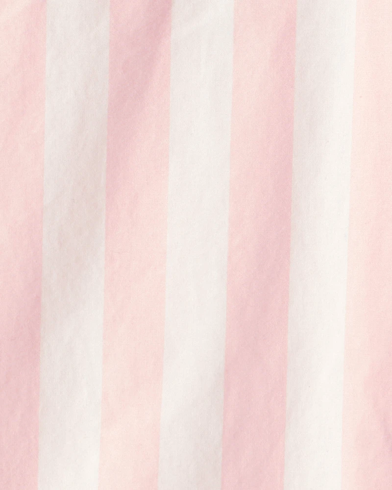 Toddler Girl Striped Pants - Pink/Ivory