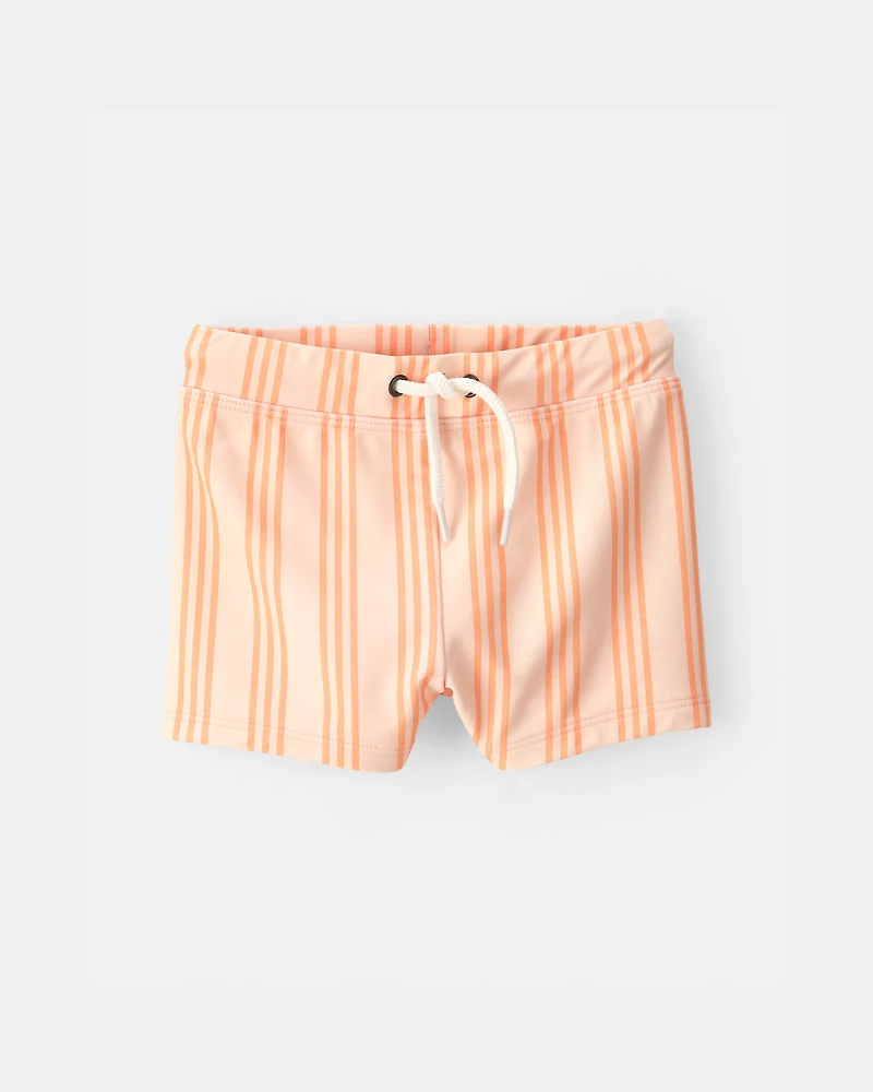 Baby Boy 2-Piece Long-Sleeve Rashguard Swimsuit Set - Orange