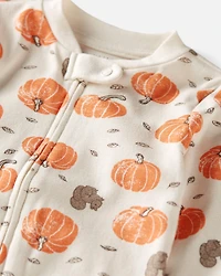 Baby Organic Cotton Sleep & Play Pyjamas Harvest Hollow Print