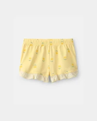 Toddler Girl Floral Sleeveless Loose Fit 2-Piece Pyjama Set - Yellow