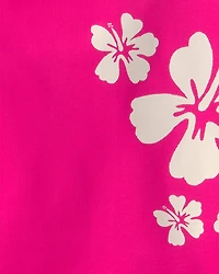 Girls 2-Piece Swimsuit and Cover Up Skirt Set - Pink