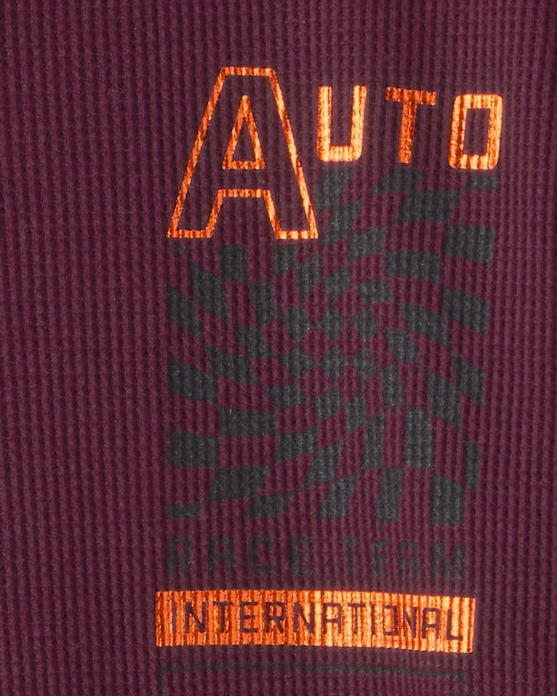 Boys Racing Long-Sleeve Graphic Tee - Red