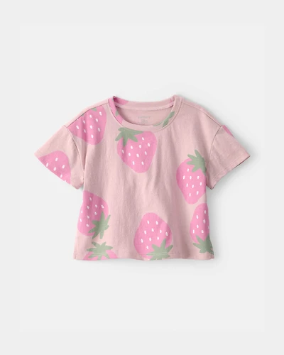 Baby Girl Strawberry Top - Pink