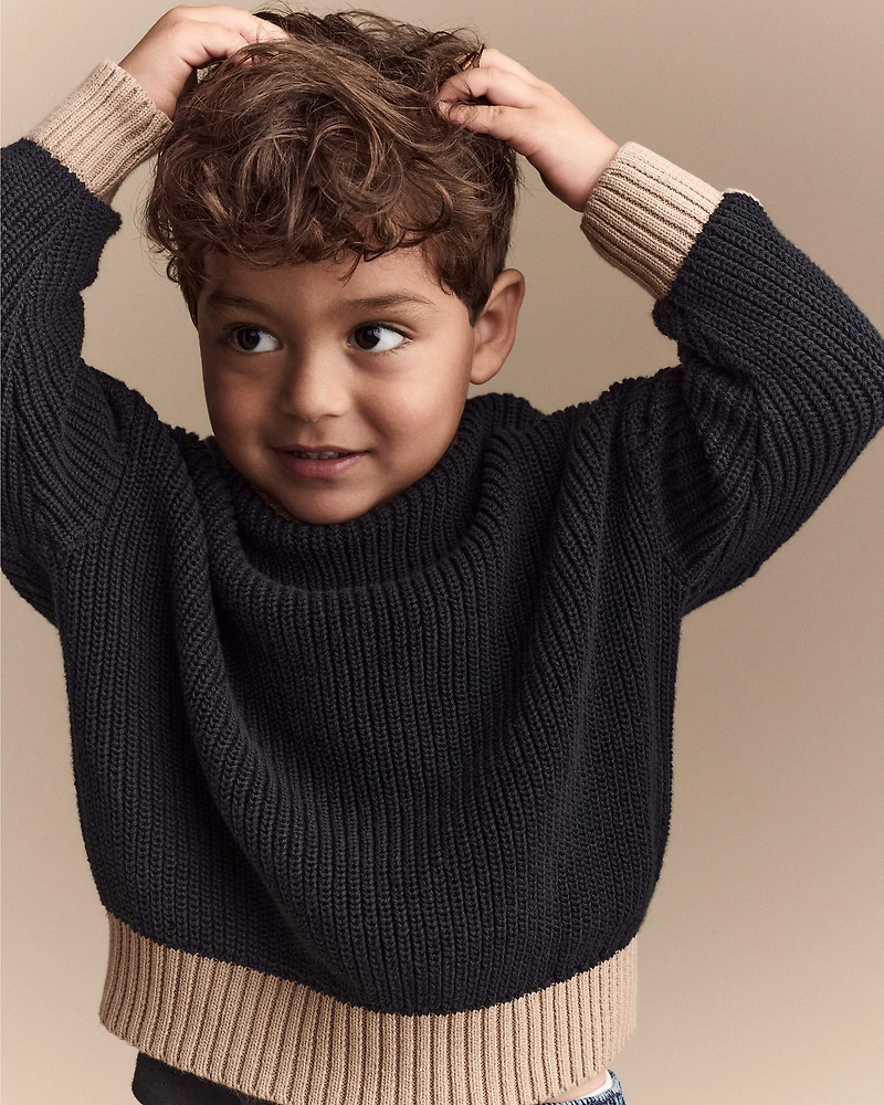 Toddler Pullover Sweater - Black