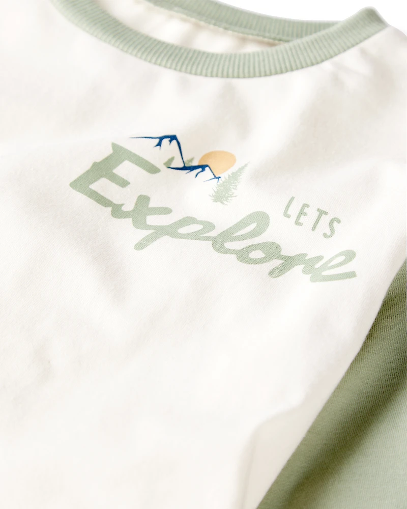 Kid Organic Cotton Let's Explore Long-Sleeve Tee