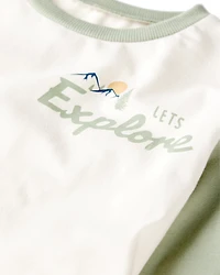 Kid Organic Cotton Let's Explore Long-Sleeve Tee
