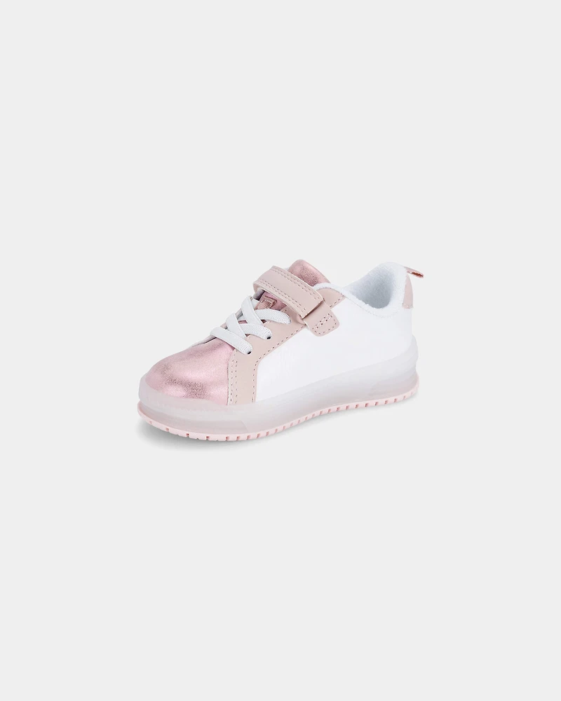 Toddler Girl Casual Light-up Shoe - White/Pink