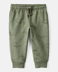 Baby Boy Dinosaur French Terry Jogger - Green