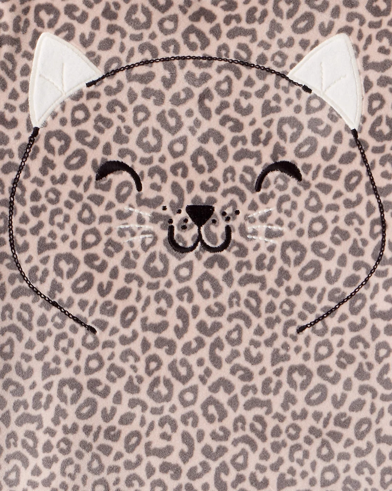 Toddler Girl Leopard Print DreamPlush Long-Sleeve Snug Fit 2-Piece Pyjamas