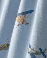 Baby Boy Plane 2-Way Zip PurelySoft Sleeper - Blue