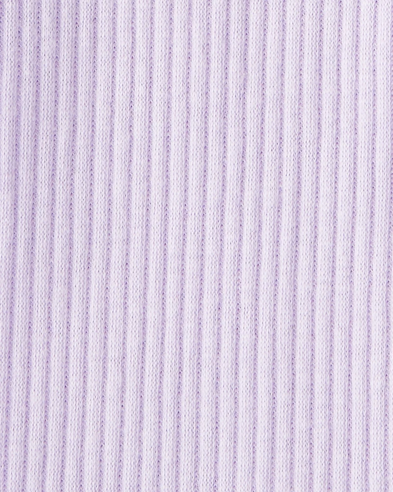 Toddler Girl Pull-On Stretch Rib Leggings - Purple