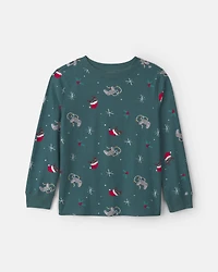 Boys Christmas Gaming Long-Sleeve Tee - Green
