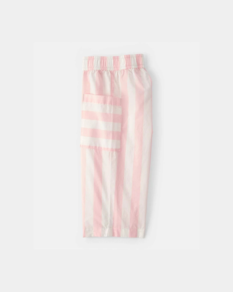 Baby Girl Striped Pants - Pink/Ivory