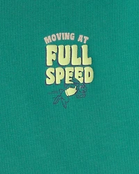 Baby Boy 'Full Speed' French Terry Hoodie - Green