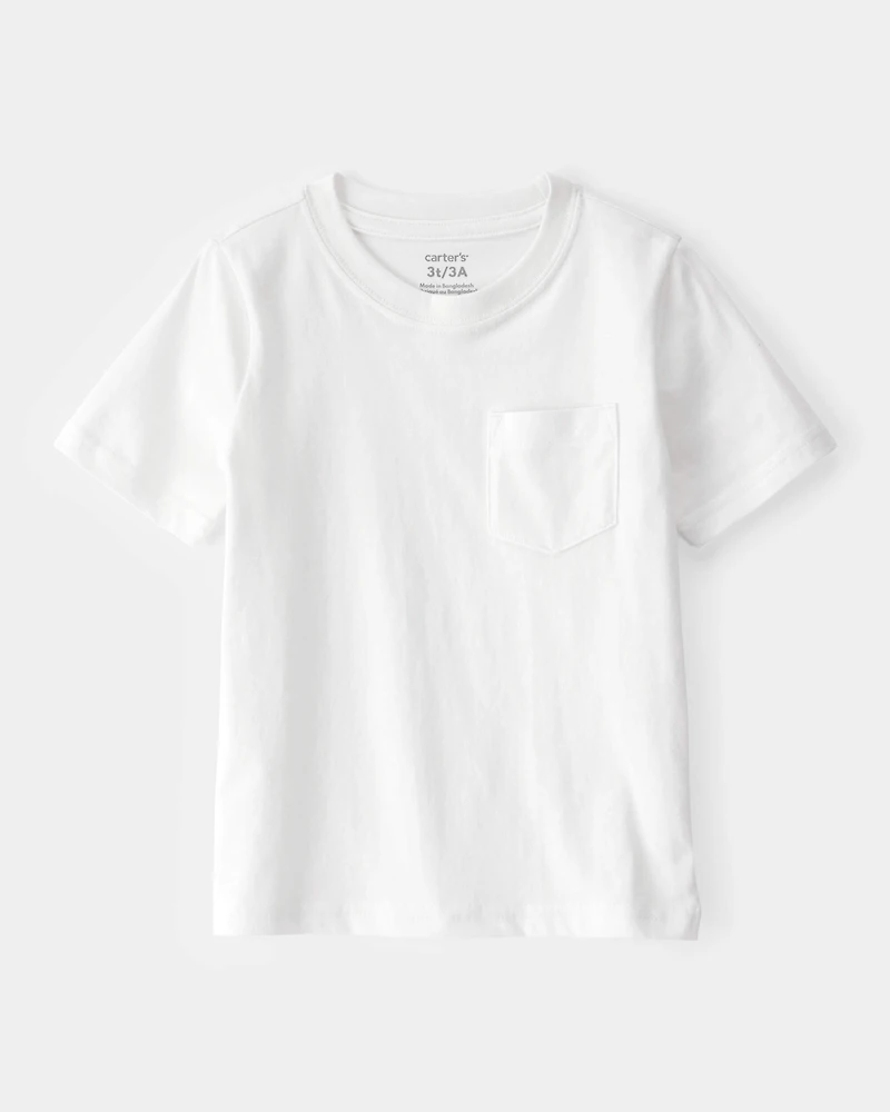 Toddler Solid Short-Sleeve Pocket Tee