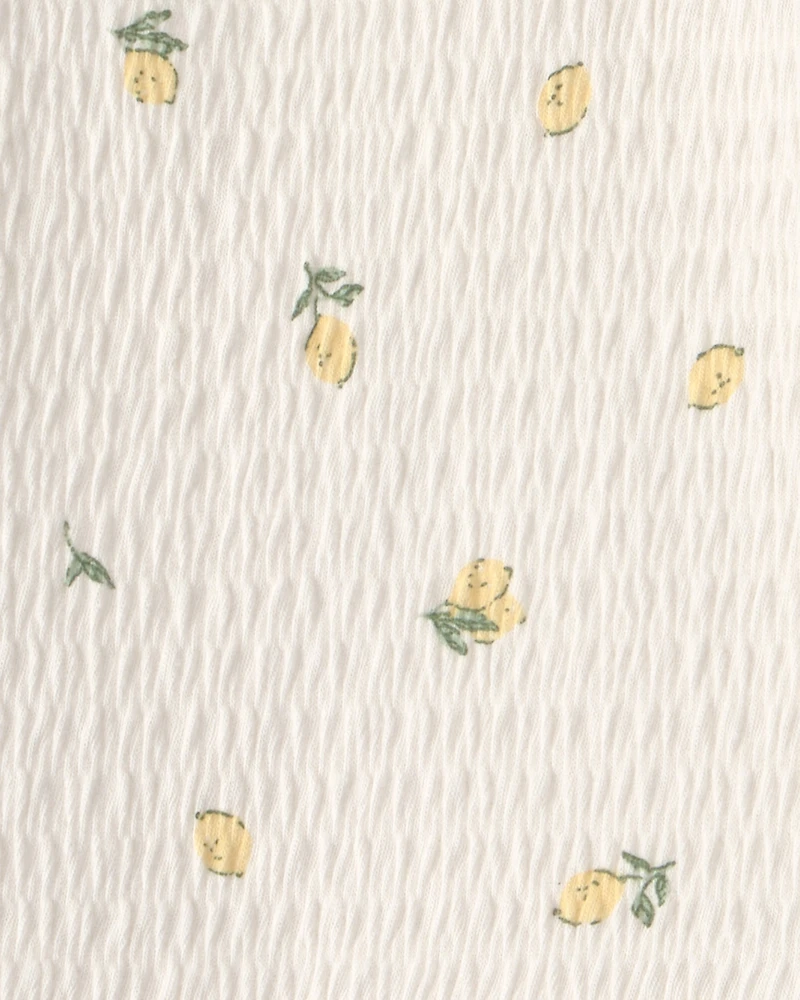 Baby Girl 3-Piece Lemon Short-Sleeve Top, Bodysuit & Short Set - Yellow/Ivory