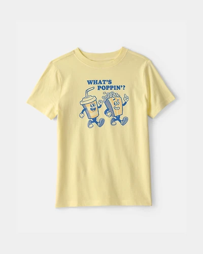 Kids Popcorn Graphic Tee - Yellow
