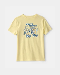 Kids Popcorn Graphic Tee - Yellow